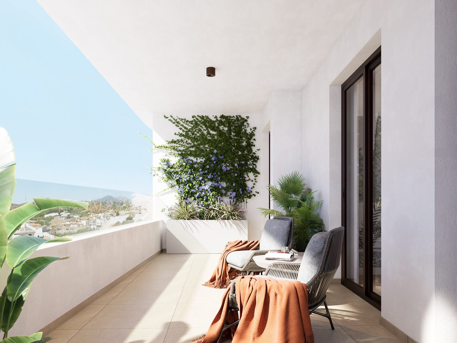 Terraza con vistas al valle