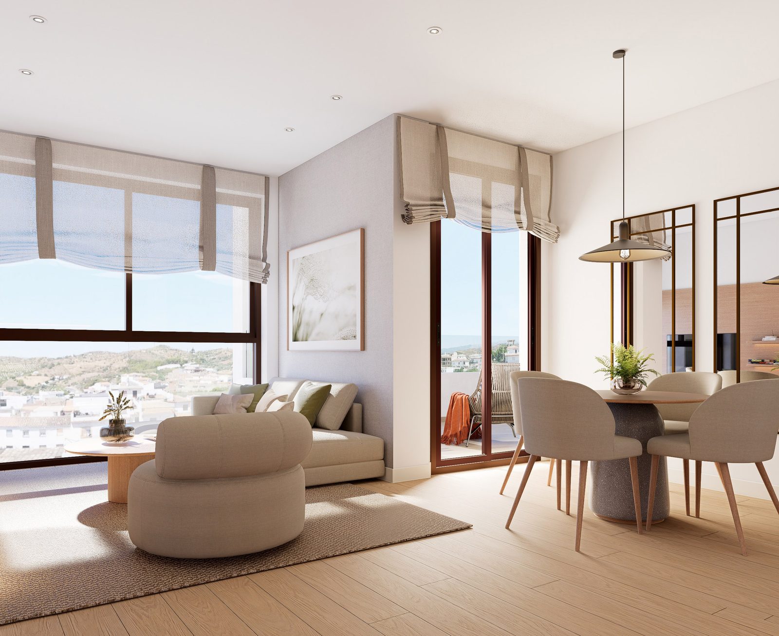 Salón con salida a la terraza