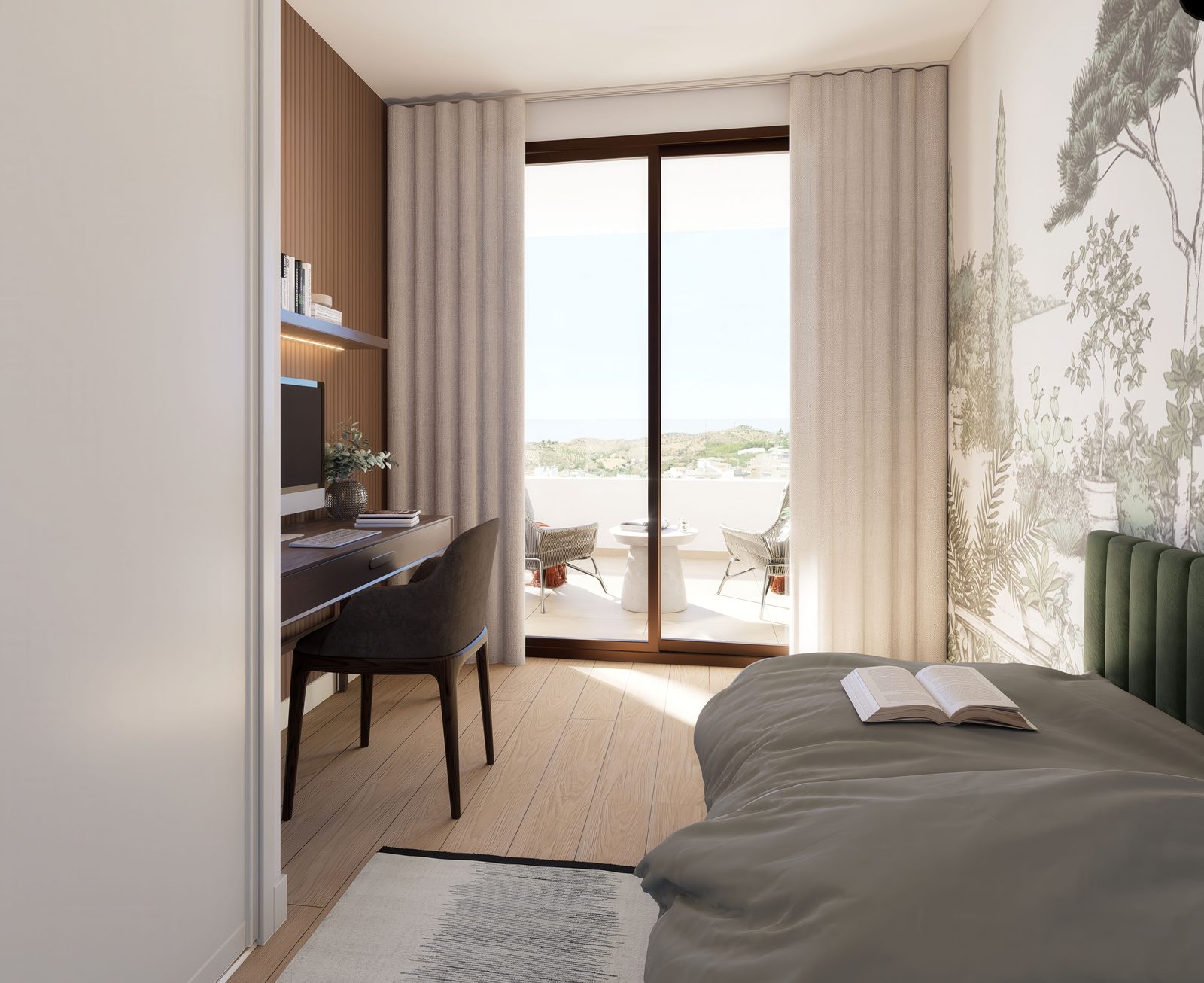 Dormitorio con salida a la terraza