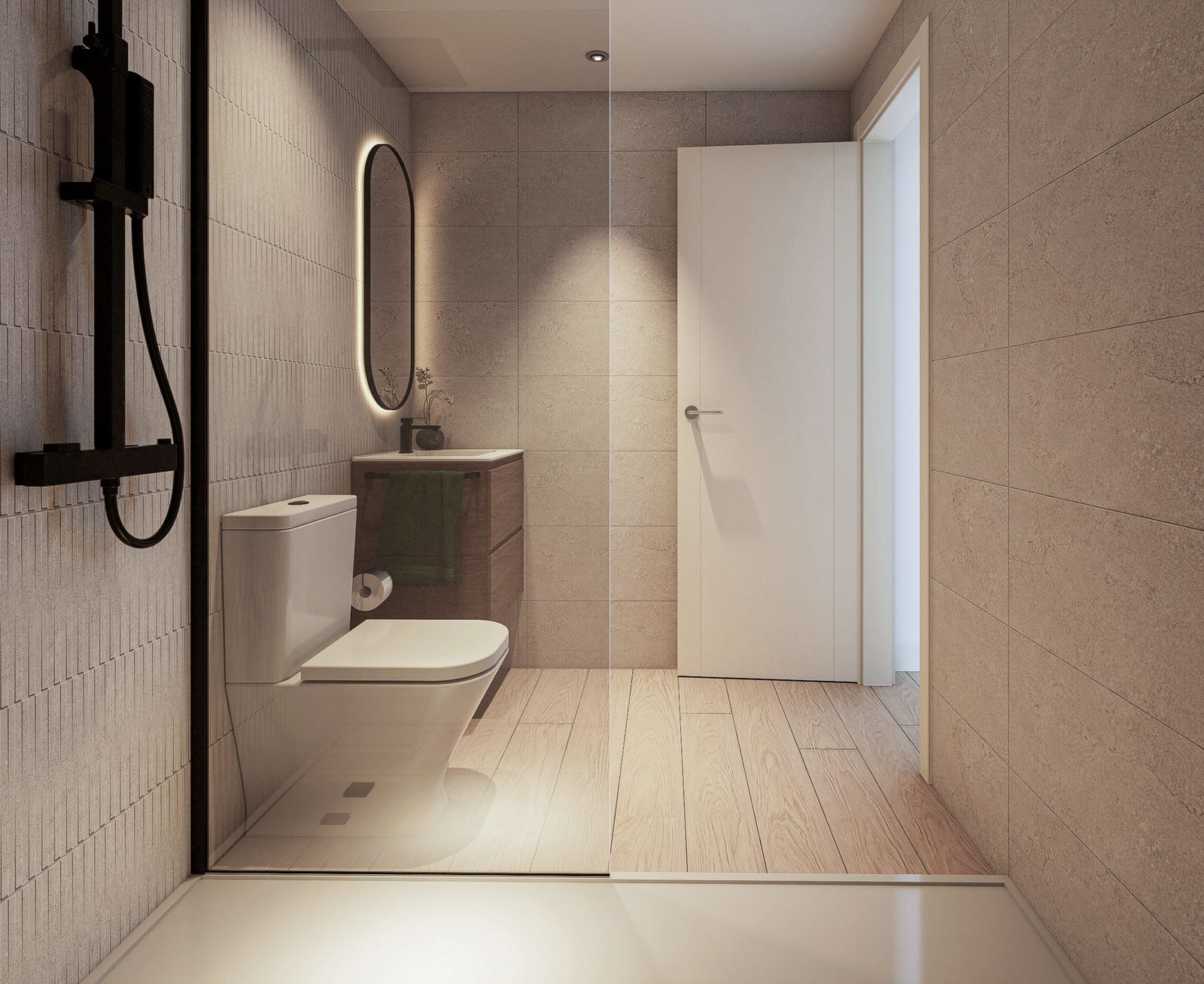 Baño, vista hacia la entrada